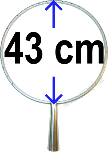Oblouk na keser pozinkovaný průměr 43 cm standardní, (rám na keser)