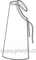 Zástěra pogumovaná bílá s lemem 80 x115 cm gumotextilní voděodolná
