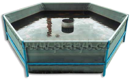 Vak nádrže (bazénu) plachtový 4 x 0,9 m šestiboký, objem cca 12.000 litrů - ke konstrukci