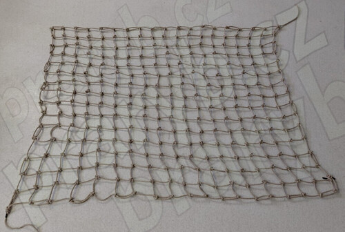 Síť ochranná ruční 1,27 x 1,41 m oka 70 mm, přírodní lano Juta pr. 5 mm, na čtverce