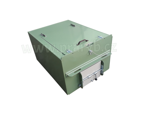 Bedna přepravní plastová PP 1,32(1,2) x 1 x 1 m a držákem láhve a průtokoměrem - na přepravu živých ryb