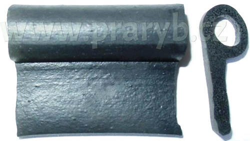 Těsnění praporek na víko železné bedny - Mikroprofil 10 x 28 mm s dutinkou, -30°/+80°C